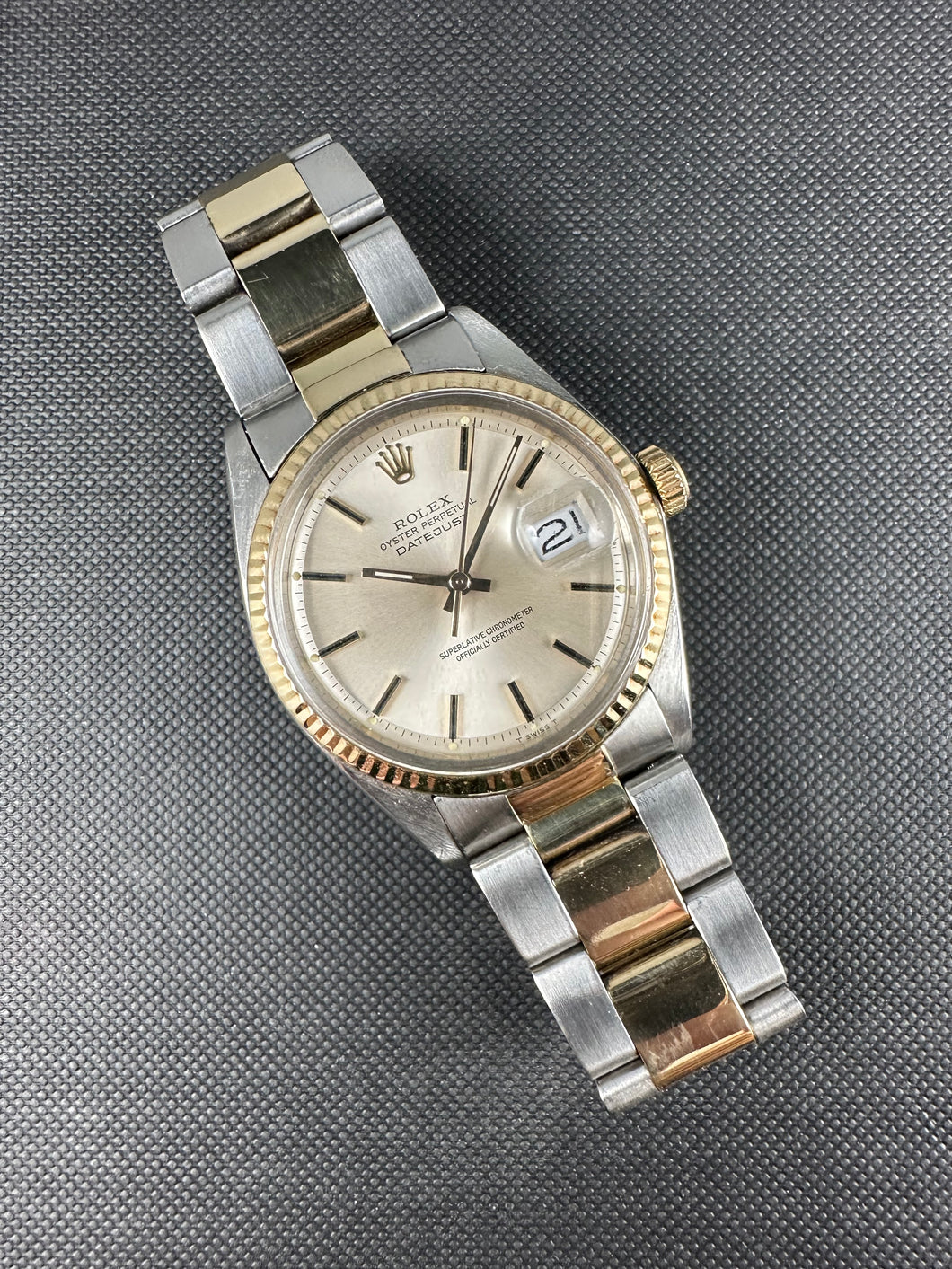 Rolex Datejust reference 1601 14k/SS on oyster bracelet from 1973