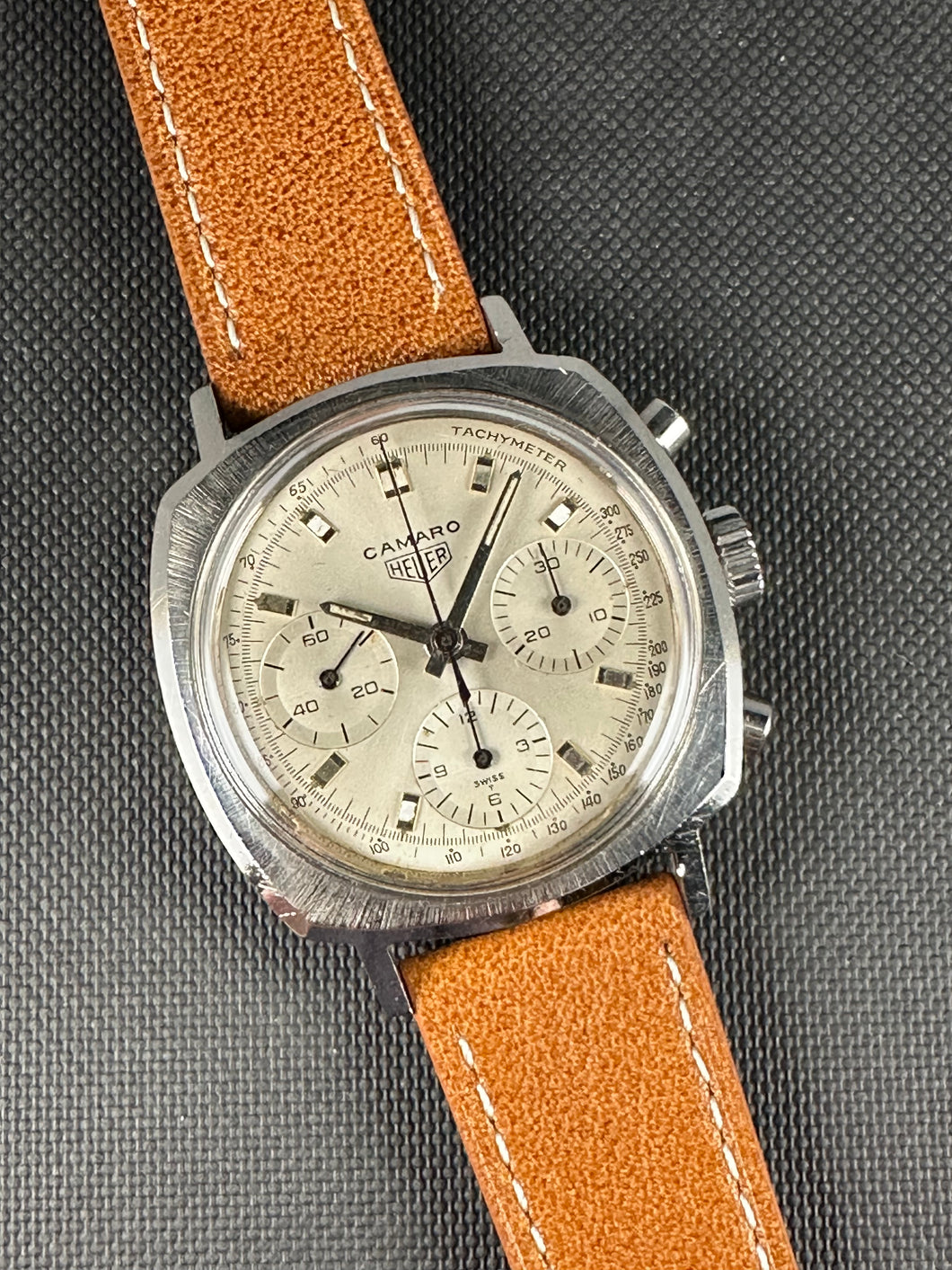 Heuer Camaro 7720T Valjoux 72 With Box and Booklet