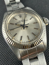 Load image into Gallery viewer, Rolex Oyster Perpetual ladies white gold and steel from 1974 reference 6719
